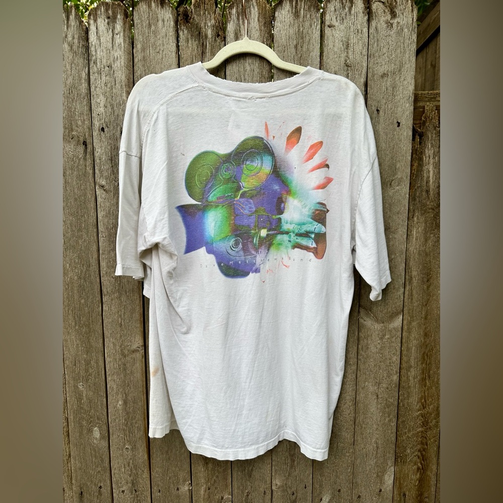 Vtg Dave Matthews 1996 Crash distressed thrashed t shirt XL